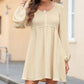 Women's Solid Color Lantern Sleeves Midi Dress