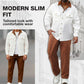 Men's Casual Lapel Long Sleeve Shirts ＆ Pants 2-Piece Set