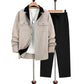 Men's Casual Lapel Long Sleeve Shirts ＆ Pants 2-Piece Set
