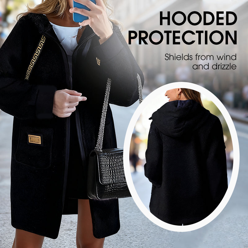 Women's Casual Hooded Long Sleeve Coat