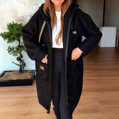 Women's Casual Hooded Long Sleeve Coat