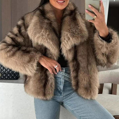 Women's Stylish Warm Faux Fur Jacket