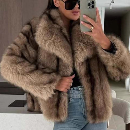 Women's Stylish Warm Faux Fur Jacket