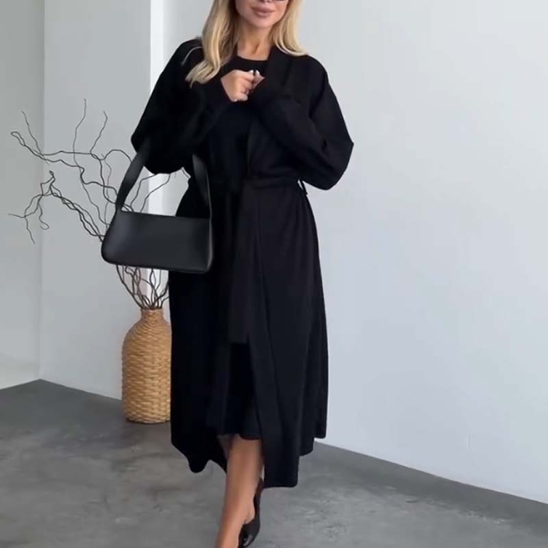 Women’s Sleeveless Midi Dress & Matching Longline Set