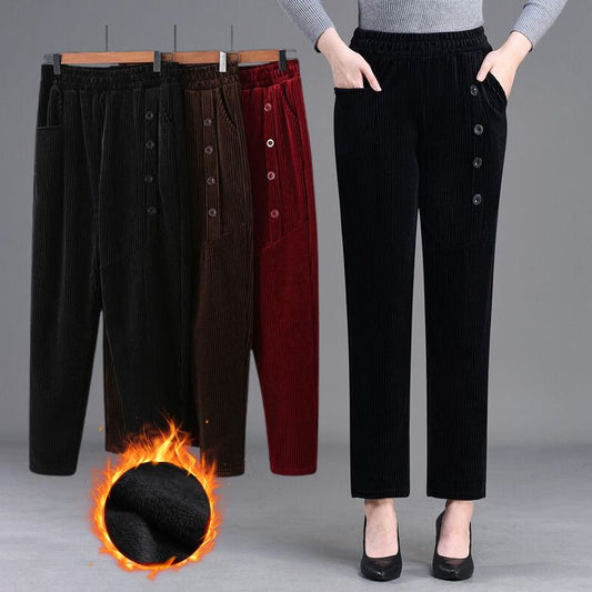 🍂Women's High Waist Corduroy Warm Pants