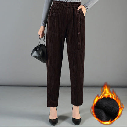 🍂Women's High Waist Corduroy Warm Pants