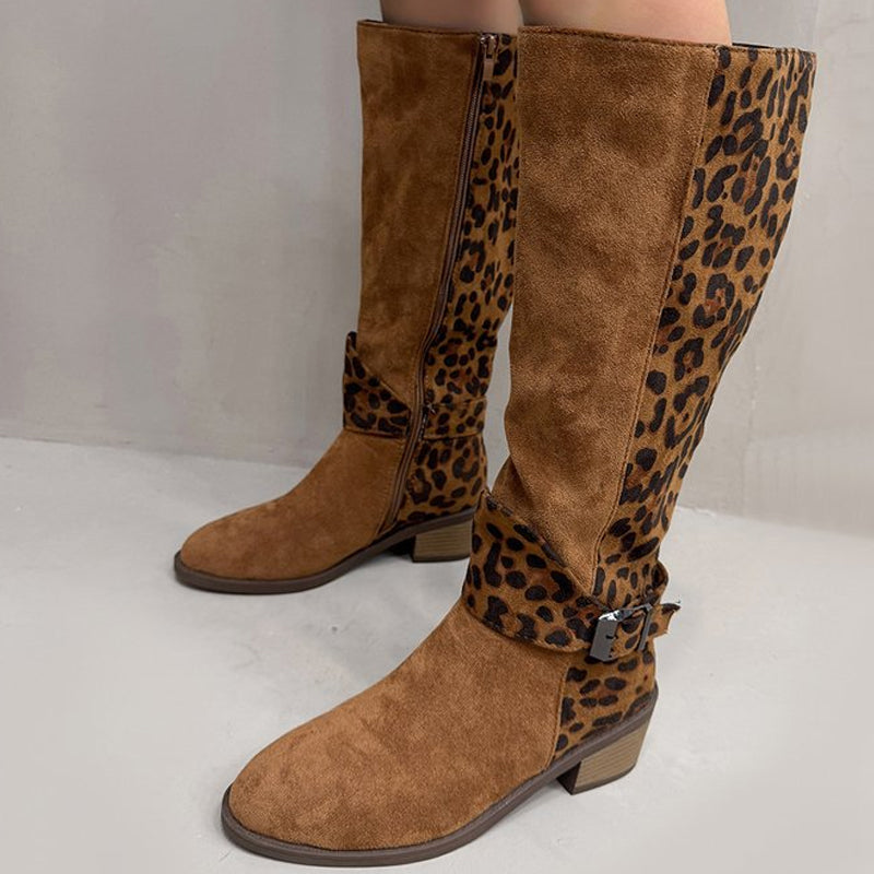 💜LAST DAY PROMOTION - 50%OFF💜Women's Leopard Print Riding Boots