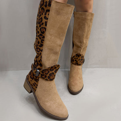 💜LAST DAY PROMOTION - 50%OFF💜Women's Leopard Print Riding Boots