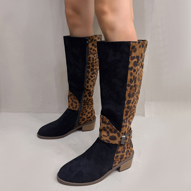 💜LAST DAY PROMOTION - 50%OFF💜Women's Leopard Print Riding Boots