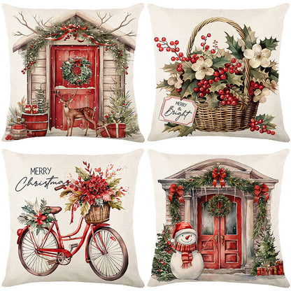 🎄🔥Christmas Promotion 50% OFF🔥Cute Christmas Print Pillow Cover
