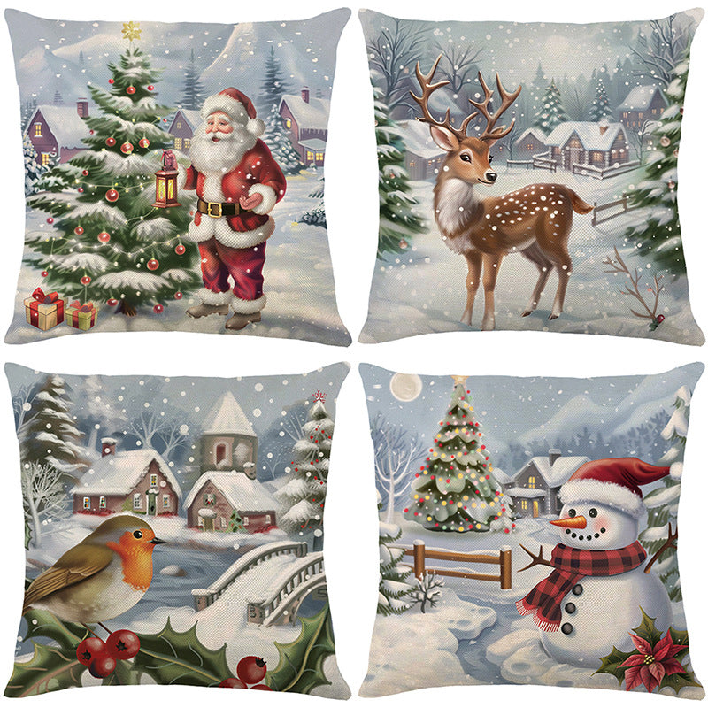🎄🔥Christmas Promotion 50% OFF🔥Cute Christmas Print Pillow Cover
