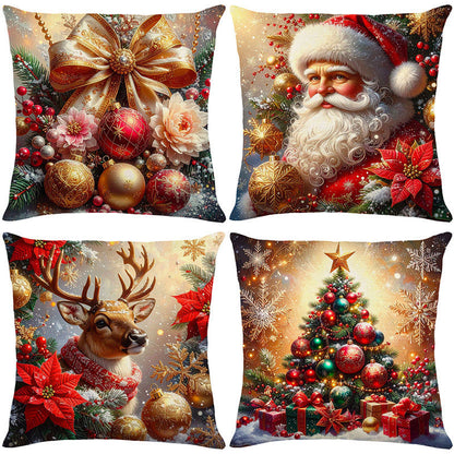🎄🔥Christmas Promotion 50% OFF🔥Cute Christmas Print Pillow Cover