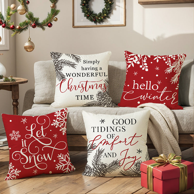 🎄🔥Christmas Promotion 50% OFF🔥Cute Christmas Print Pillow Cover