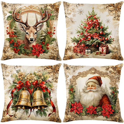 🎄🔥Christmas Promotion 50% OFF🔥Cute Christmas Print Pillow Cover