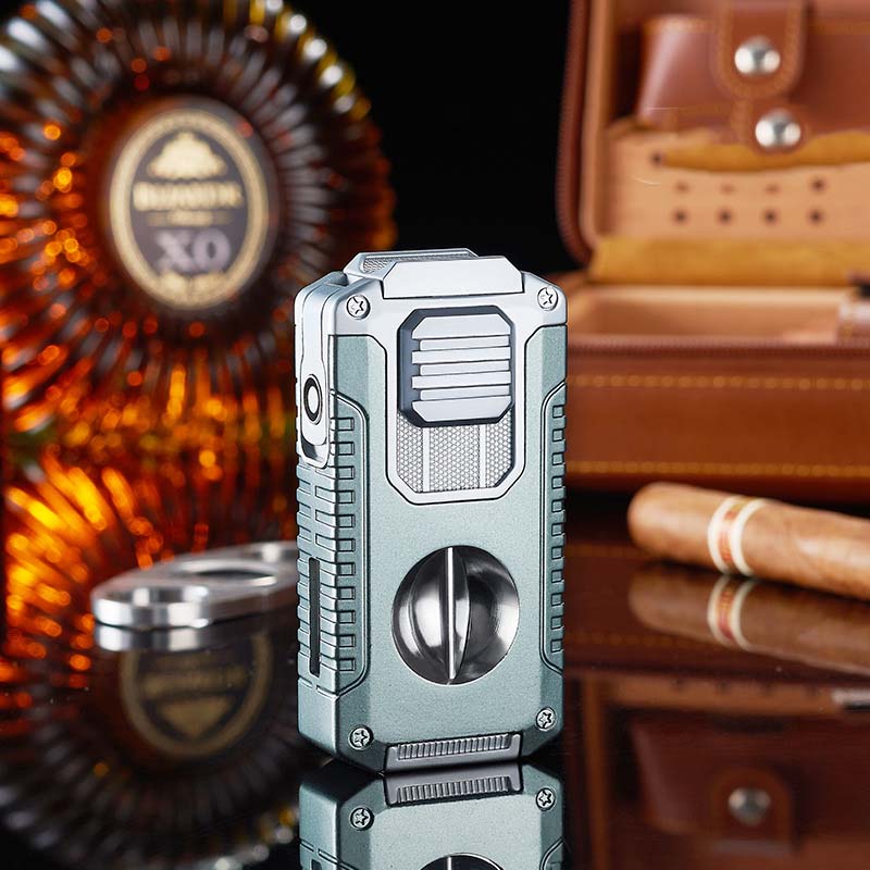 🎅🎁Christmas gifts 🎊5-in-1 Refillable Cigar Torch Lighter with Cutter