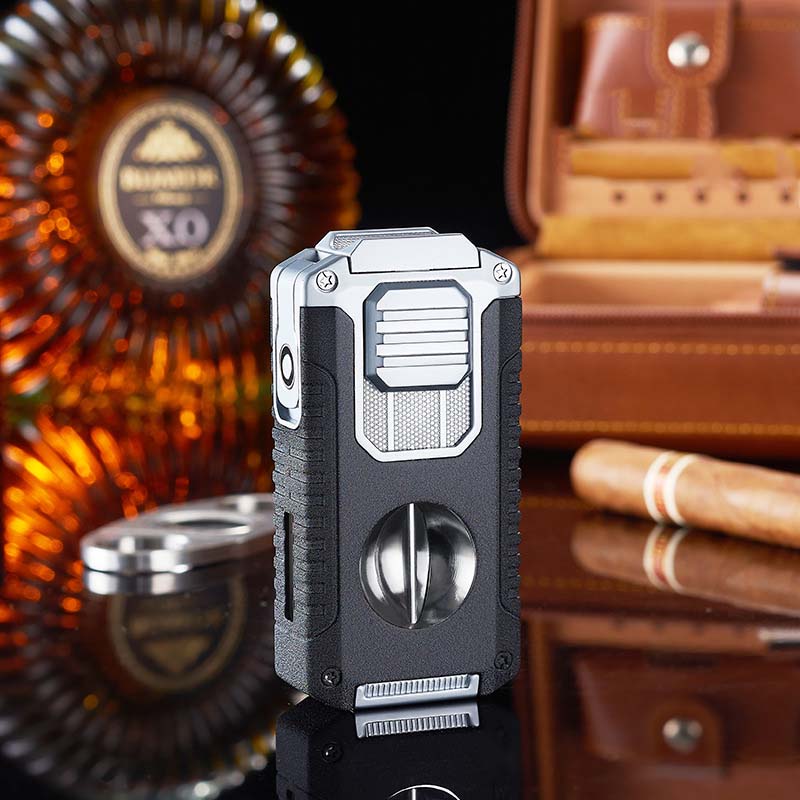 🎅🎁Christmas gifts 🎊5-in-1 Refillable Cigar Torch Lighter with Cutter