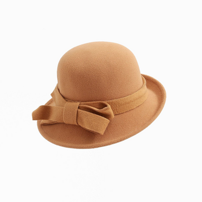 Women’s Vintage Cloche Hat with Side Bow