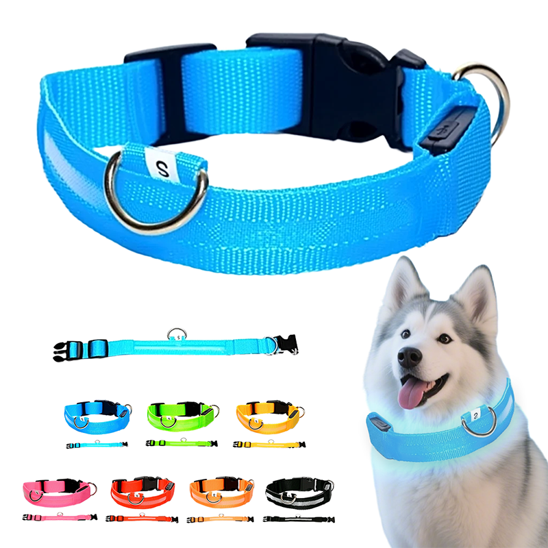 Adjustable LED Dog Collar for Dog Safety