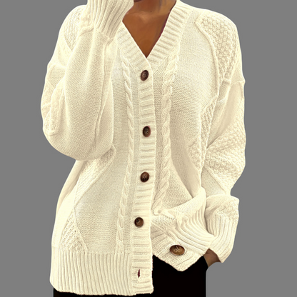 Women's Long-Sleeve Knit Cardigan
