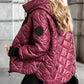 Women's Diamond Quilted Puffer Jacket – Retro Faux Fur Trim Hood, 90% Down Fill, -25℃ Warm for Holiday Gatherings & Urban Commute