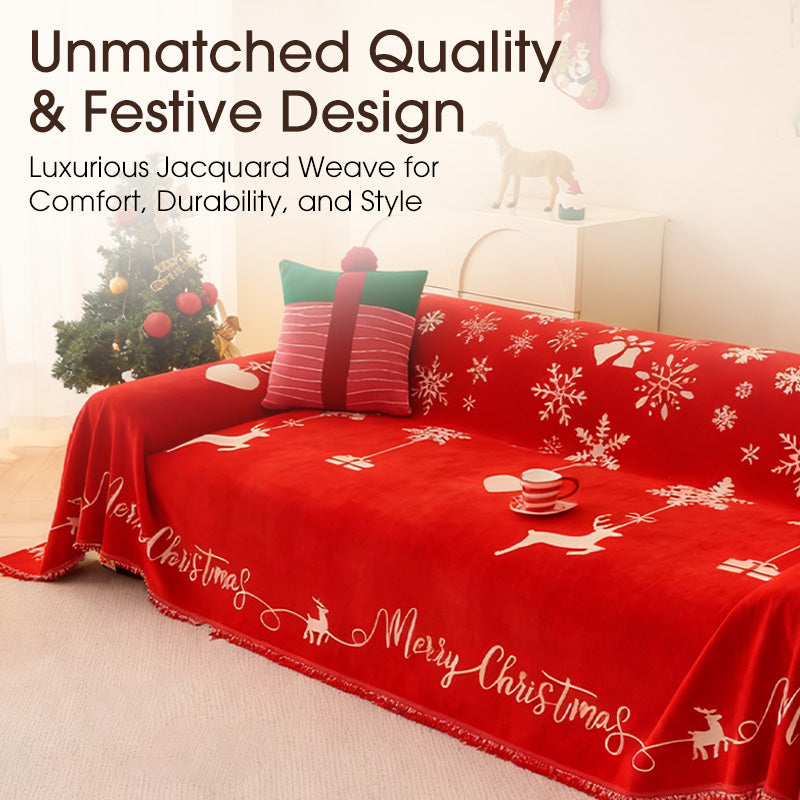 Reversible Christmas Couch Cover