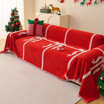 Reversible Christmas Couch Cover