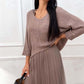 Elegant Knit Sweater & Tulle Skirt Set
