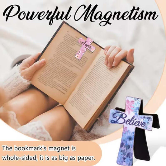 Flower Magnetic Cross Bookmark