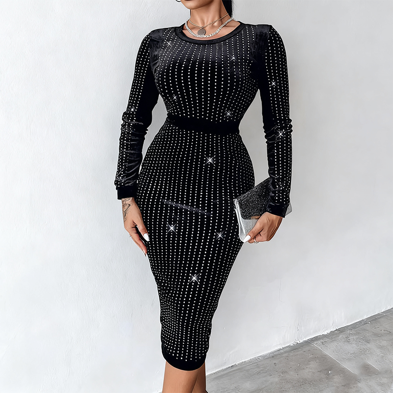💖LAST DAY PROMOTION - 49%OFF 💖 Women's Sparkling Long Sleeve Bodycon Dress