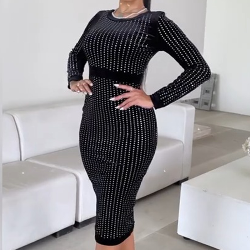 💖LAST DAY PROMOTION - 49%OFF 💖 Women's Sparkling Long Sleeve Bodycon Dress