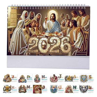 🎁Last Day 50% OFF🗓️2026 Standing Desk Calendar DIY Diamond Art Painting