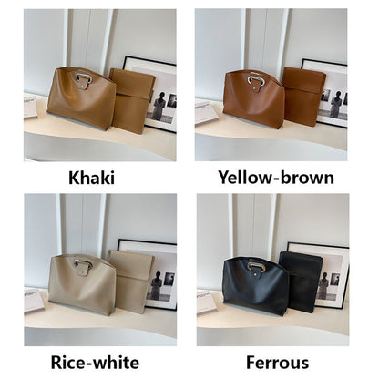 The 2-Piece Set: Sophisticated Business Waterproof Leather Laptop & Tote Set