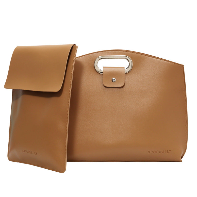 The 2-Piece Set: Sophisticated Business Waterproof Leather Laptop & Tote Set