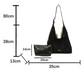 Lightweight Retro Shoulder Tote with Matching Pouch