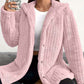 💃 LAST DAY 50% OFF! ✨Women's Fuzzy Hooded Long-Sleeved Coat