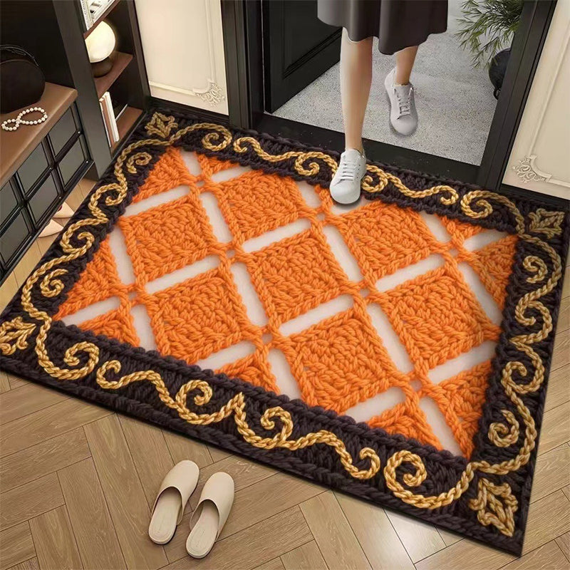 🦌Christmas Early Bird Special 50% off🏆3D Floral Yarn Anti-Slip Absorbent Floor Mat – Stylish, Soft & Safe