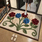 🦌Christmas Early Bird Special 50% off🏆3D Floral Yarn Anti-Slip Absorbent Floor Mat – Stylish, Soft & Safe
