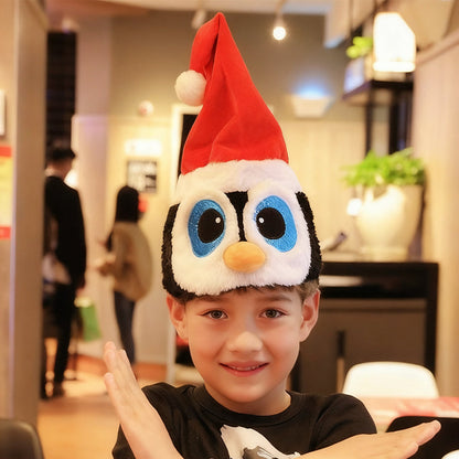 🎅🎉Interactive Plush Christmas Character Hat