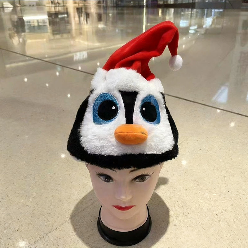 🎅🎉Interactive Plush Christmas Character Hat