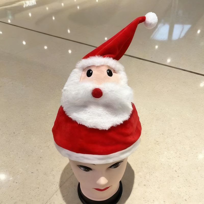 🎅🎉Interactive Plush Christmas Character Hat