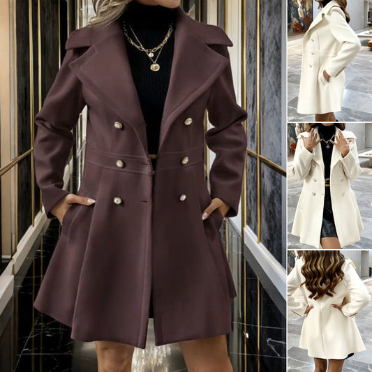 👑 Women’s Classic Wool Trench – Sophisticated Style, Modern Warmth