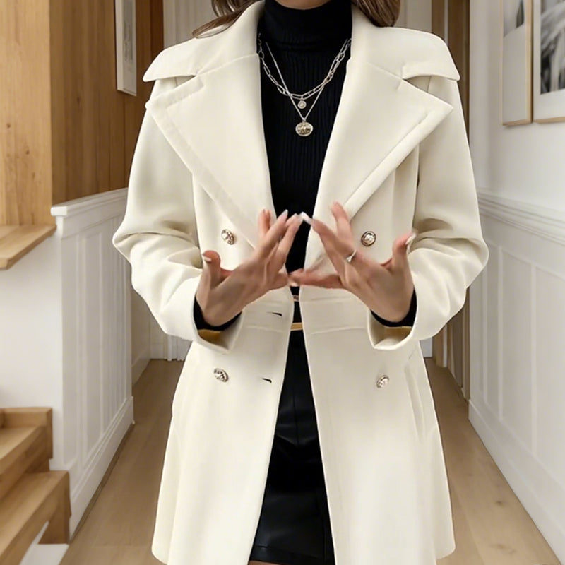 👑 Women’s Classic Wool Trench – Sophisticated Style, Modern Warmth