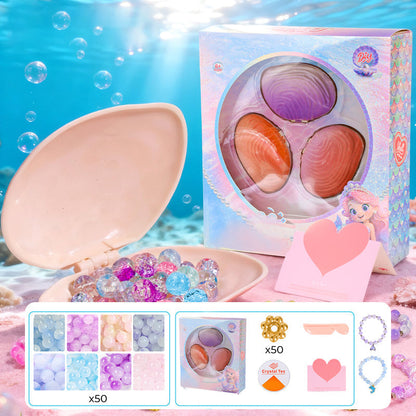 🔥New Arrival-🎅Christmas Gift idea 49%OFF -💎Oyster shell beaded gift box🎁Kids' DIY Bead Bracelet Making Kit