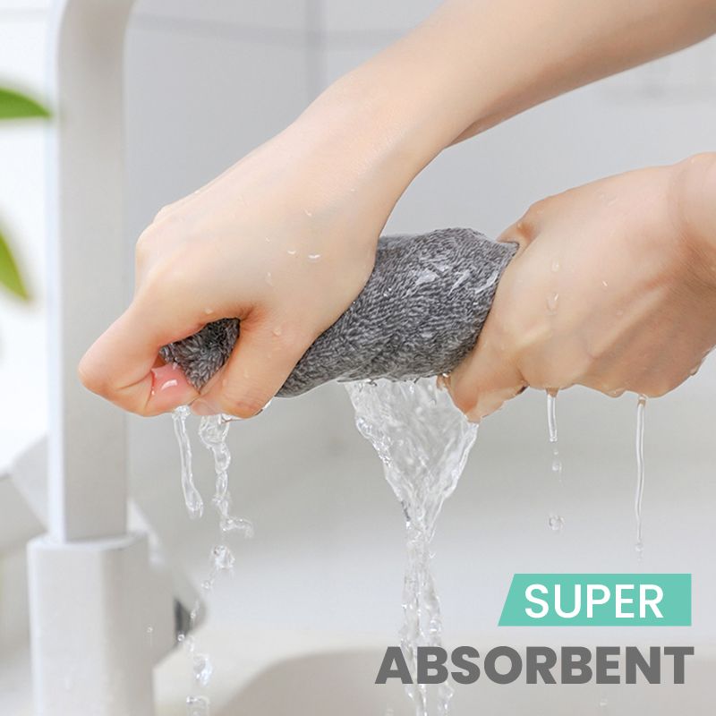 Bamboo Charcoal Microfiber Cleaning Rag