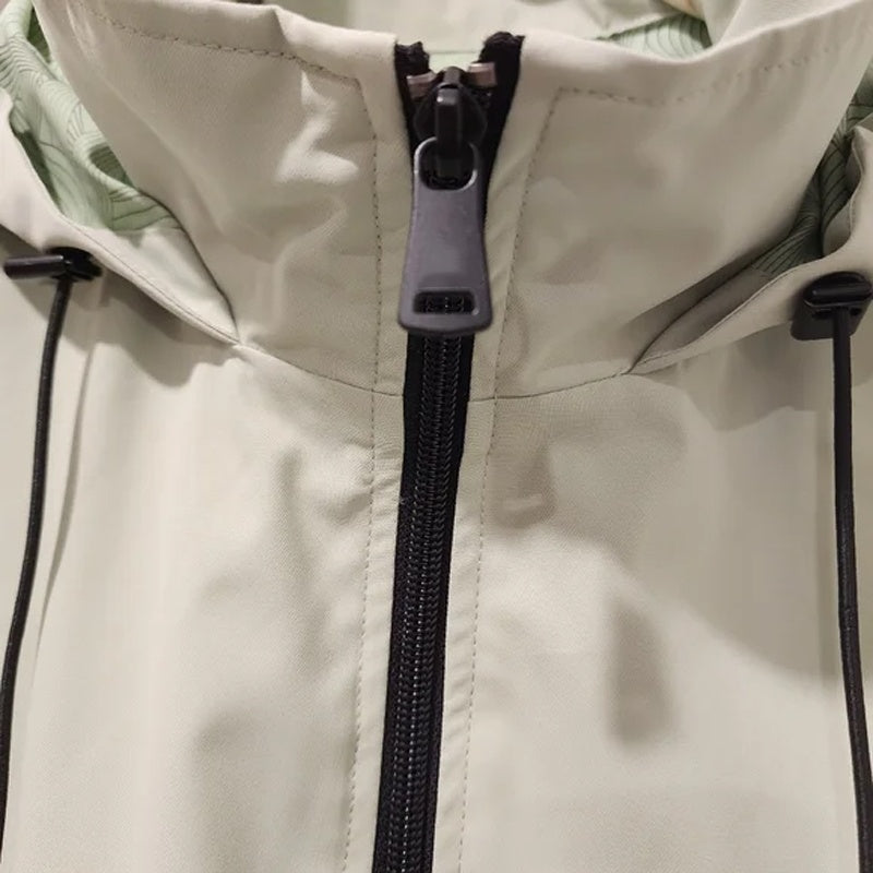 Women's Hooded Parka Jacket with Adjustable Waist & Pockets