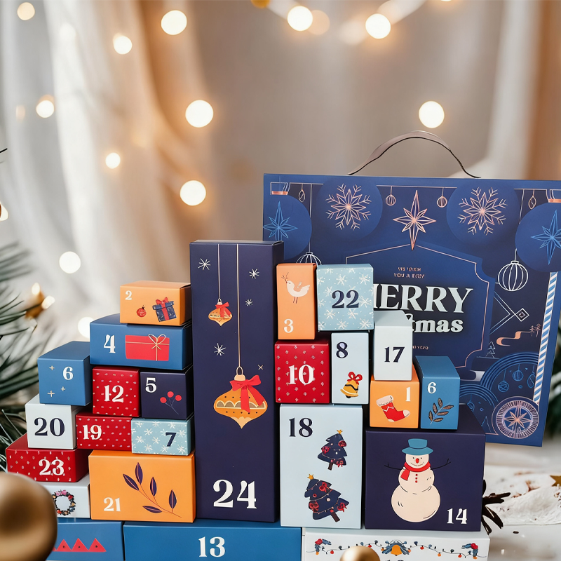24-Day Empty Christmas Countdown Advent Calendar Box