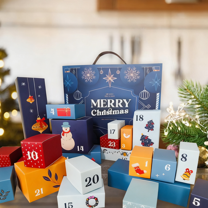 24-Day Empty Christmas Countdown Advent Calendar Box