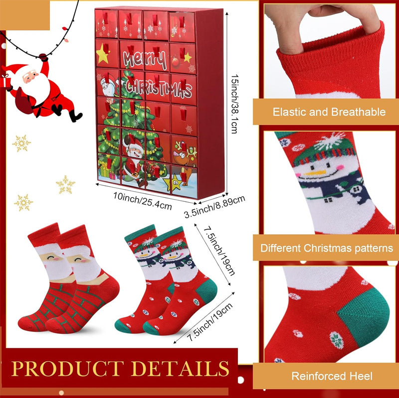 Christmas Sock Advent Calendar Box Gift