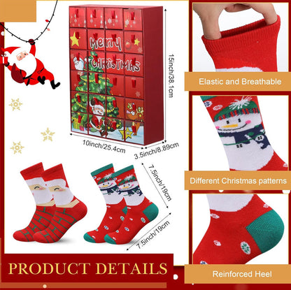 Christmas Sock Advent Calendar Box Gift