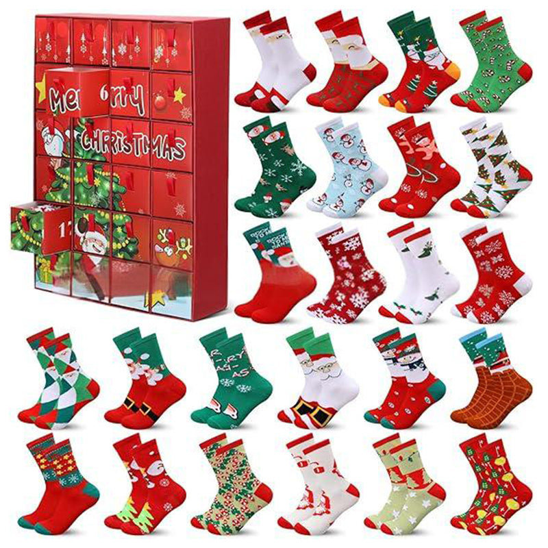 Christmas Sock Advent Calendar Box Gift